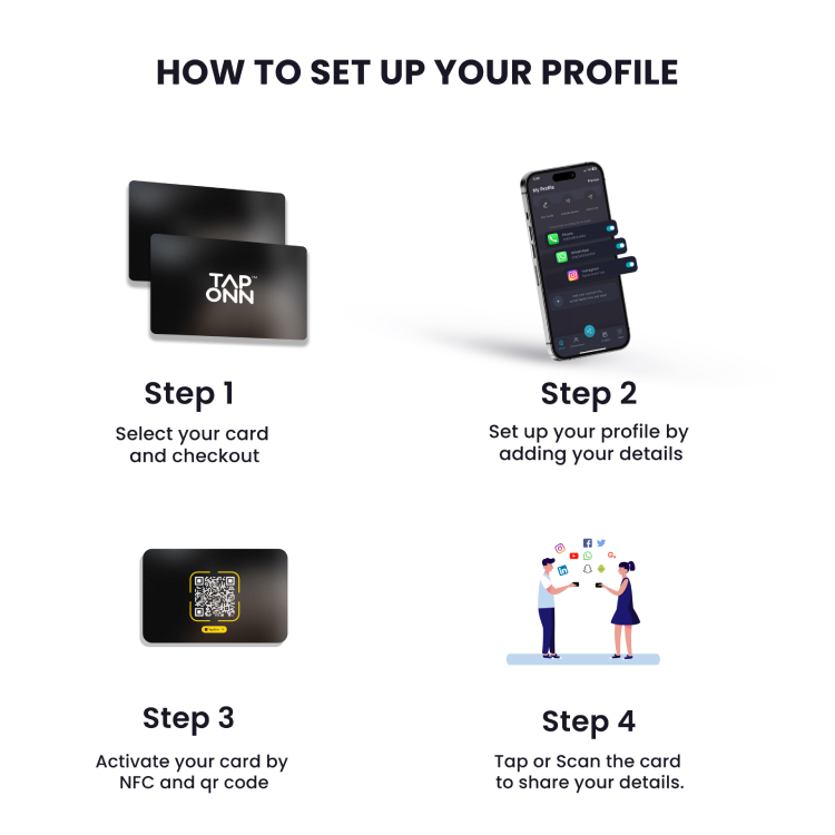 Metal NFC Cards - Grow Your Connections 3x Faster