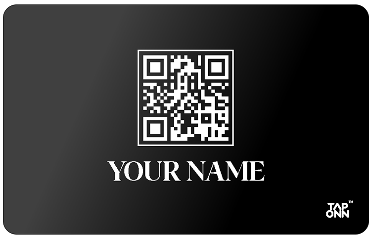 Black Gradient NFC Business Card Back