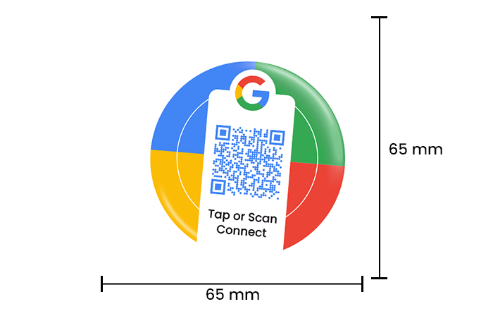 Google review NFC Sticker Dimension