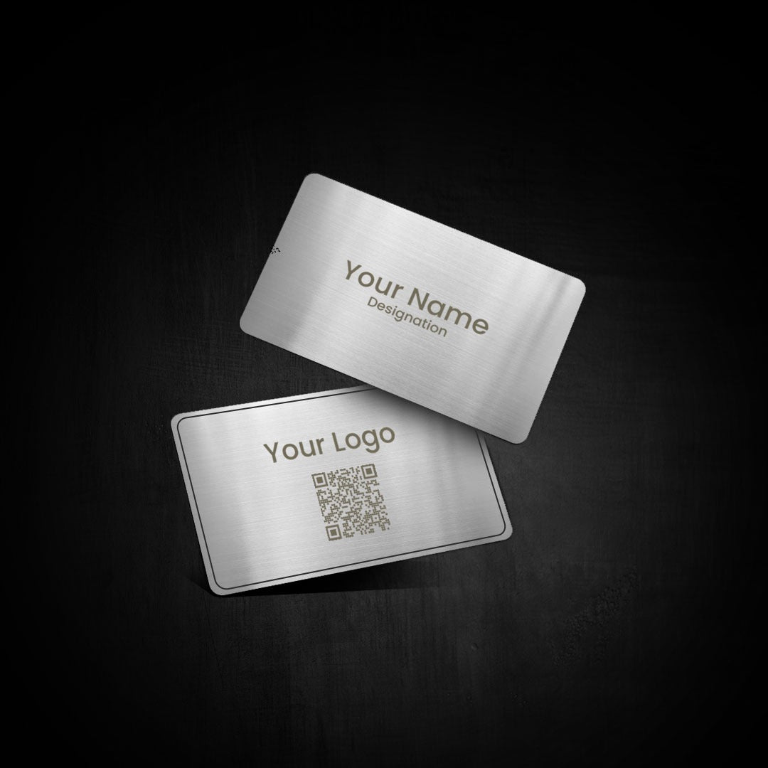 silver metal card