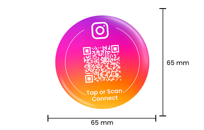 Insta-Style NFC Stickers Dimension